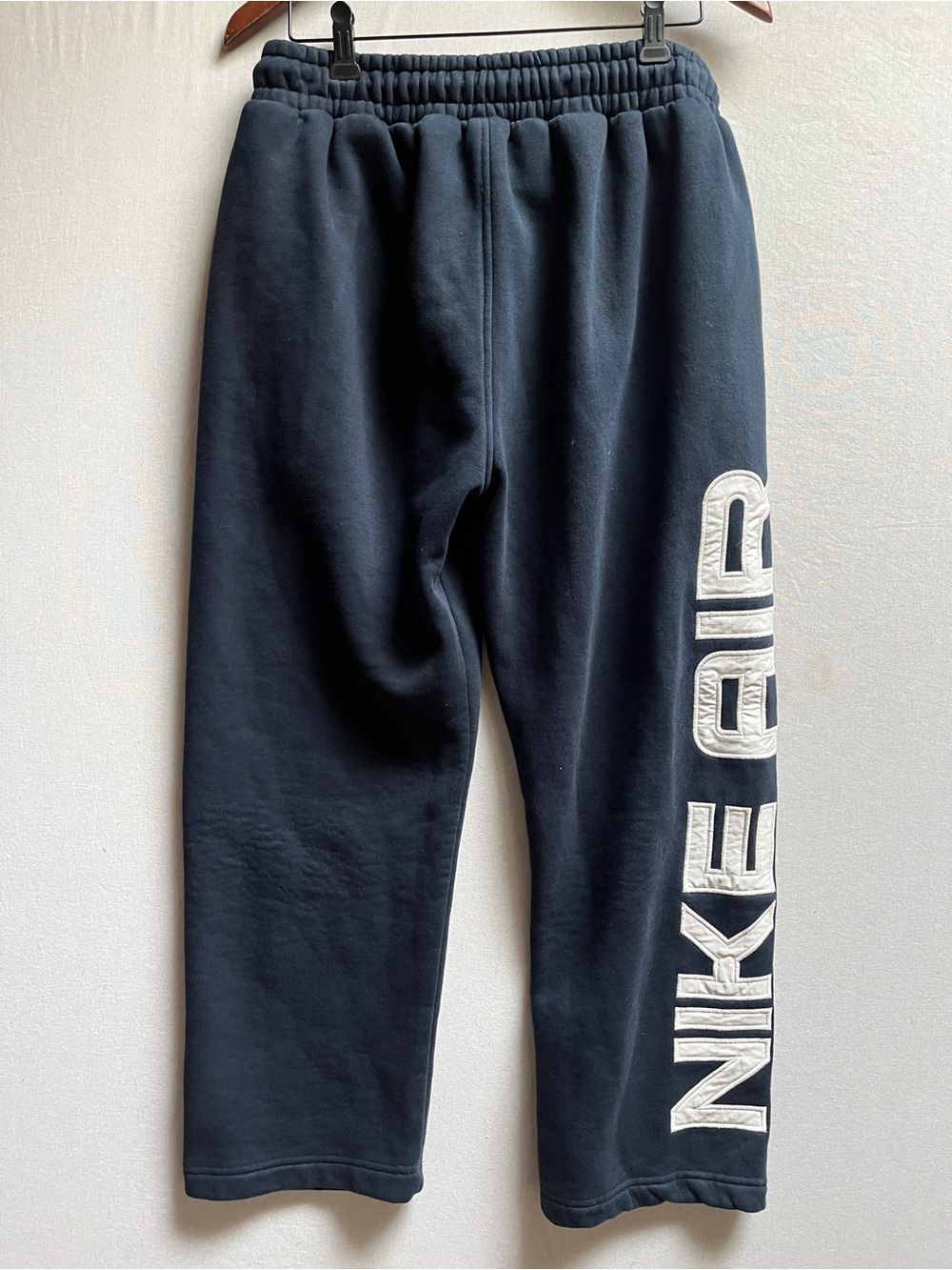 Nike Air Heavyweight Fleece Joggers Pants L - Block Letter Embroidered